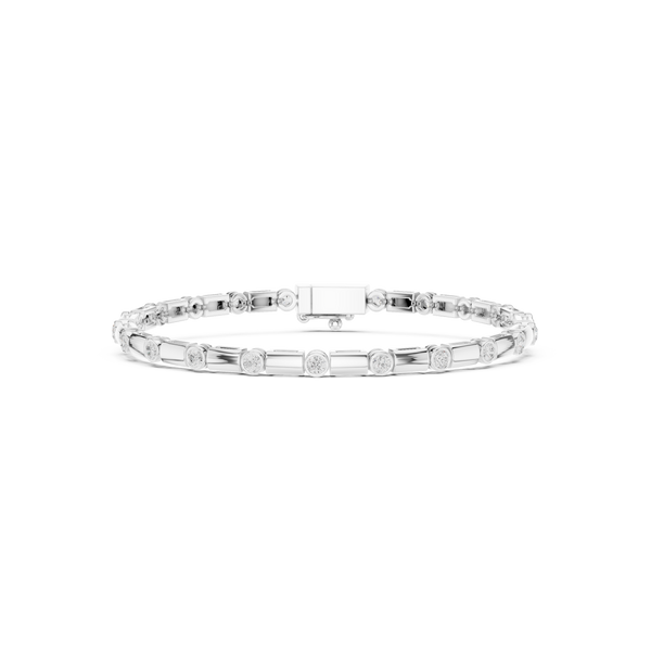 The 'Sync' Bar & Bezel Diamond Bracelet