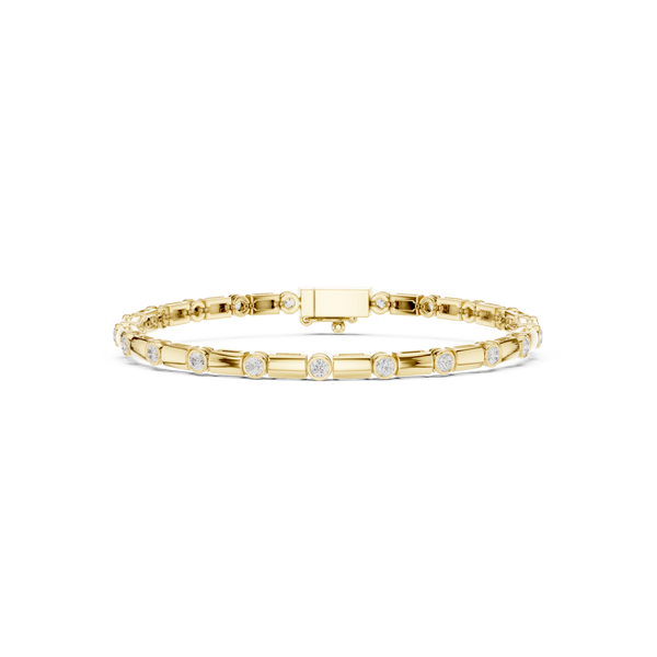 The 'Sync' Bar & Bezel Diamond Bracelet