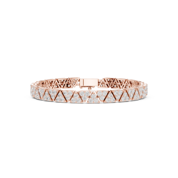 Geometric Trillion Pavé Statement Bracelet