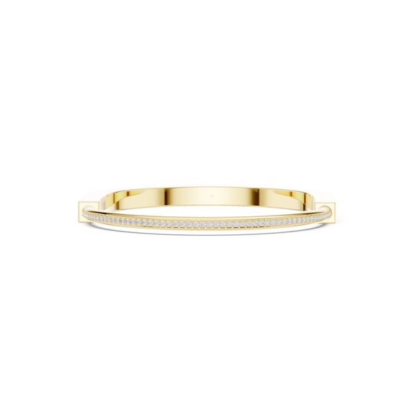 Architectural Open Diamond Bangle