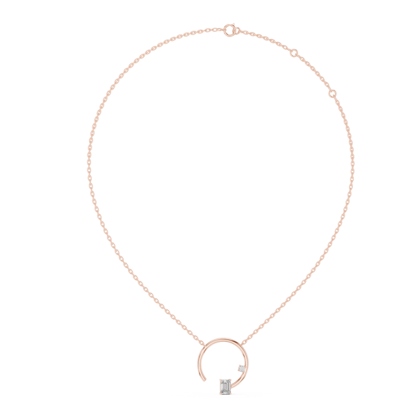 The 'Orbit' Open Circle Diamond Necklace