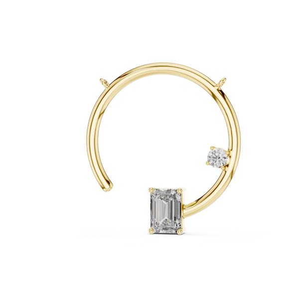 The 'Orbit' Open Circle Diamond Necklace