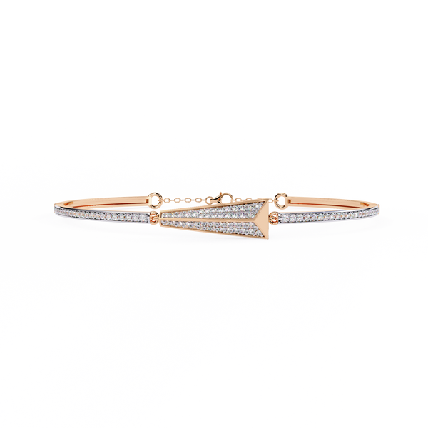 Structural Bar Diamond Accent Bangle