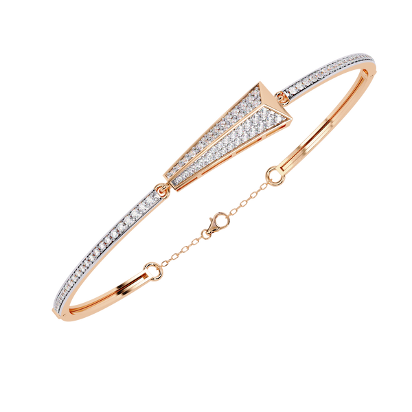 Structural Bar Diamond Accent Bangle