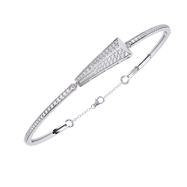 Structural Bar Diamond Accent Bangle