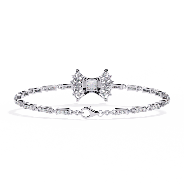 Art Deco Chevron Diamond Pave Bangle