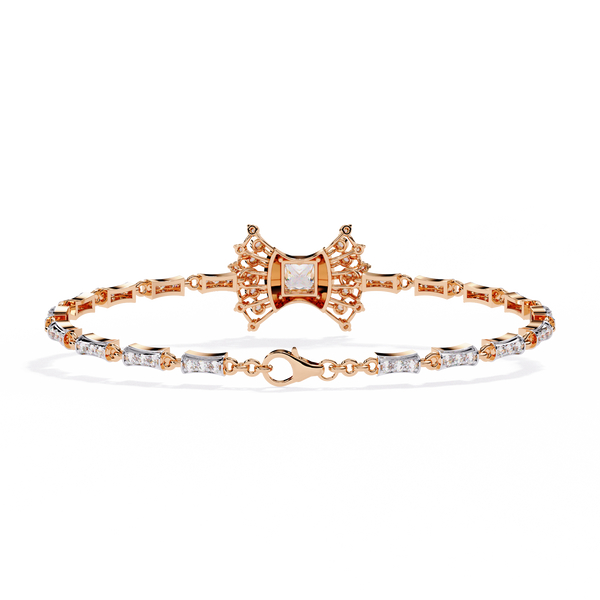 Art Deco Chevron Diamond Pave Bangle