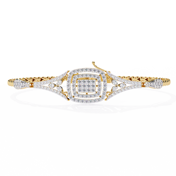 Continuous Clover Diamond Line Bracelet