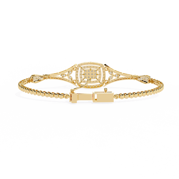 Continuous Clover Diamond Line Bracelet