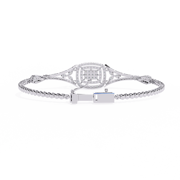 Continuous Clover Diamond Line Bracelet