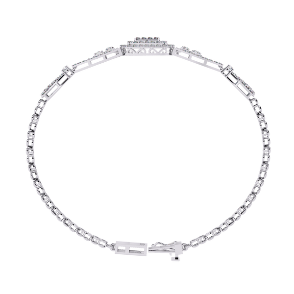 Continuous Clover Diamond Line Bracelet