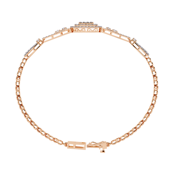 Continuous Clover Diamond Line Bracelet
