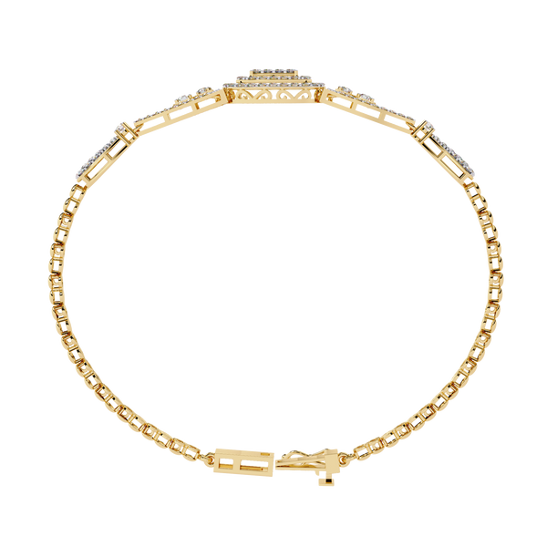 Continuous Clover Diamond Line Bracelet