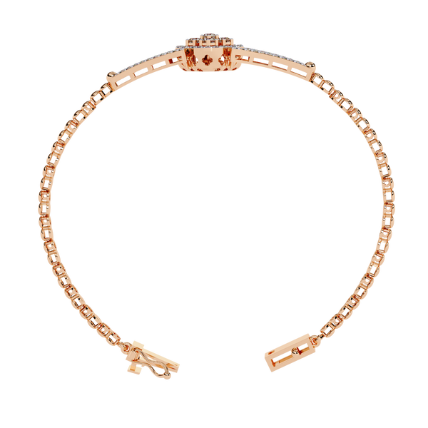 Oval Pave Dome Accent Bangle