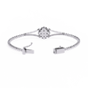 Oval Pave Dome Accent Bangle