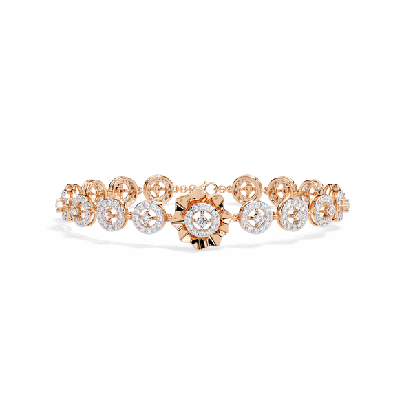 Grand Halo Medallion Diamond Bracelet