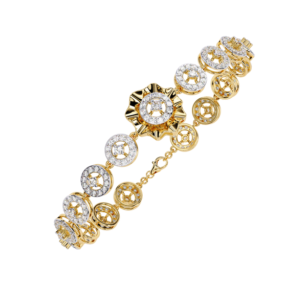 Grand Halo Medallion Diamond Bracelet