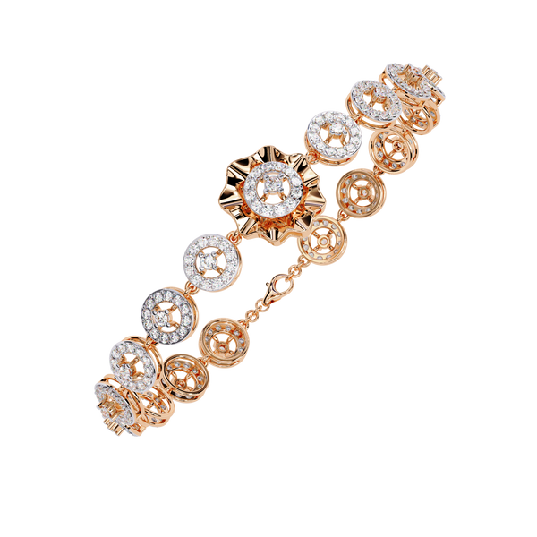 Grand Halo Medallion Diamond Bracelet