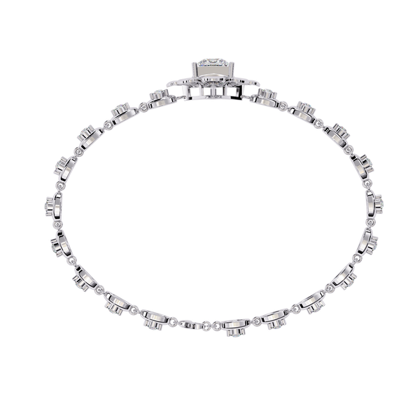 Symmetry Quad Cluster Diamond Bracelet