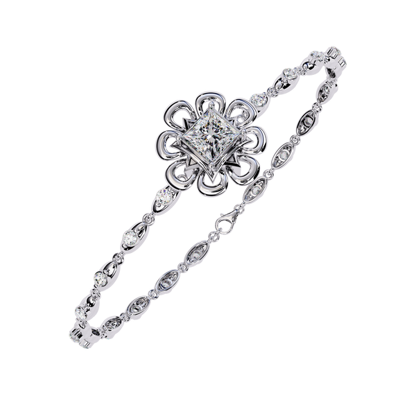 Symmetry Quad Cluster Diamond Bracelet