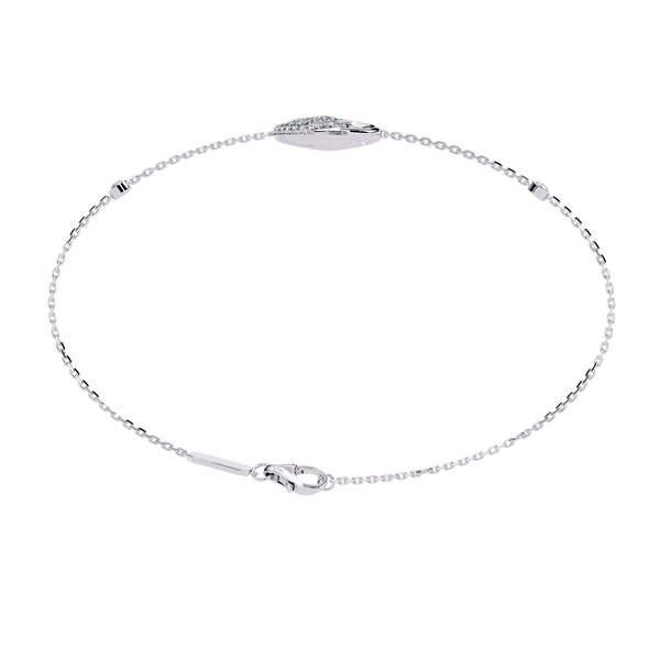 Abstract Pavé Swirl Accent Bracelet