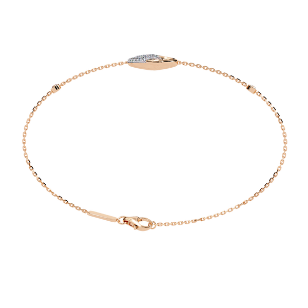 Abstract Pavé Swirl Accent Bracelet