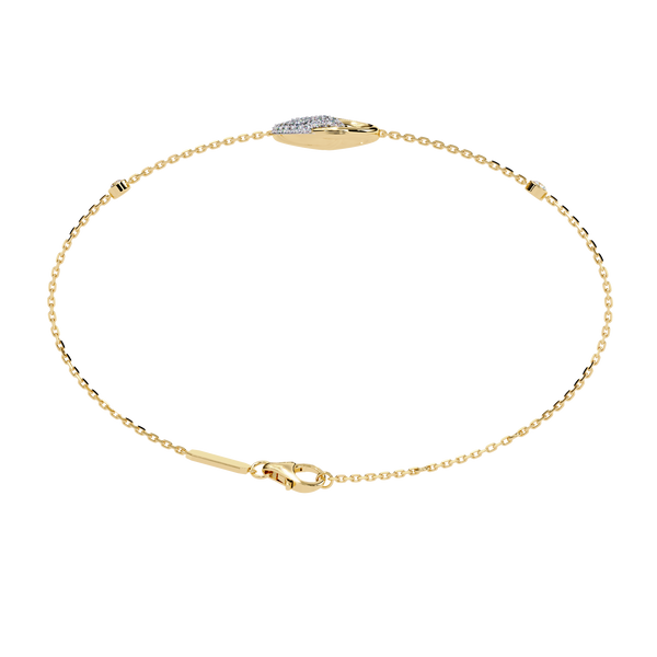 Abstract Pavé Swirl Accent Bracelet