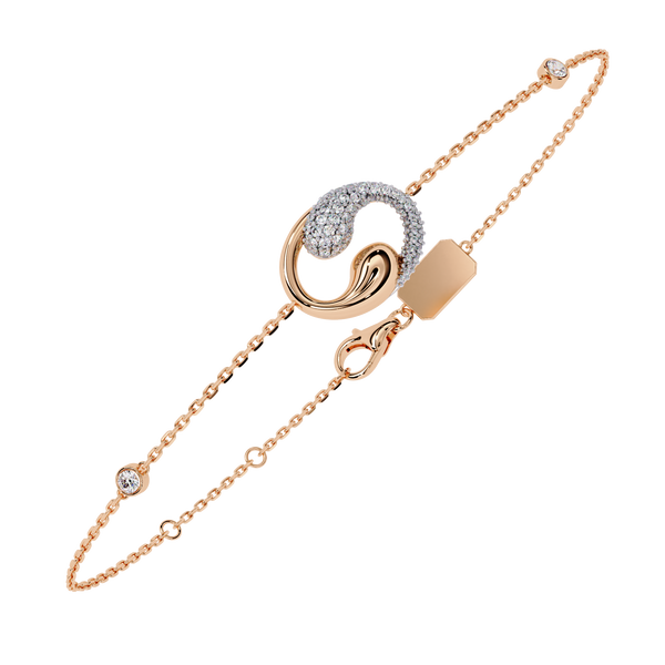 Abstract Pavé Swirl Accent Bracelet