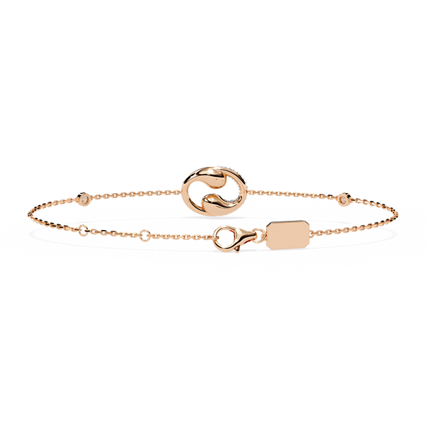 Abstract Pavé Swirl Accent Bracelet