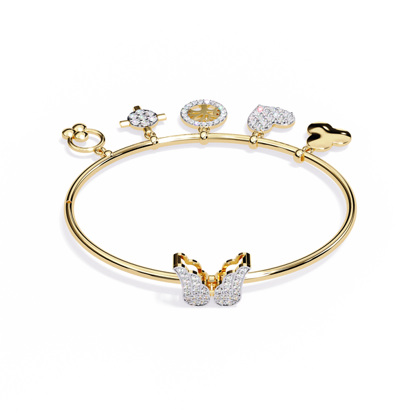 Filigree & Halo Diamond Chain Bracelet