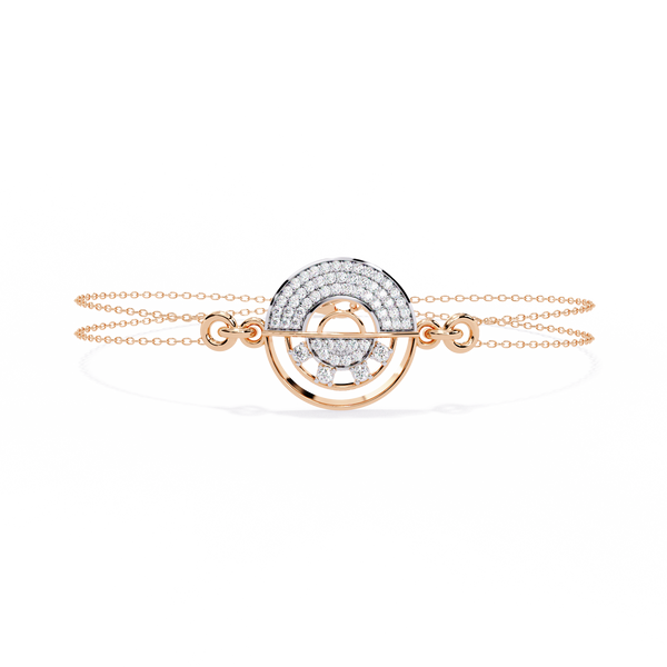 Orbital Sphere Diamond Two-Tone Bracelet