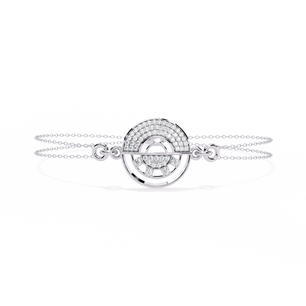 Orbital Sphere Diamond Two-Tone Bracelet