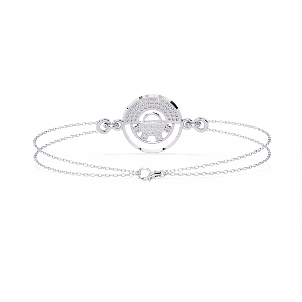 Orbital Sphere Diamond Two-Tone Bracelet