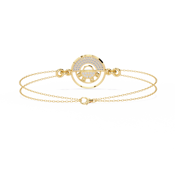 Orbital Sphere Diamond Two-Tone Bracelet