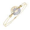 Orbital Sphere Diamond Two-Tone Bracelet