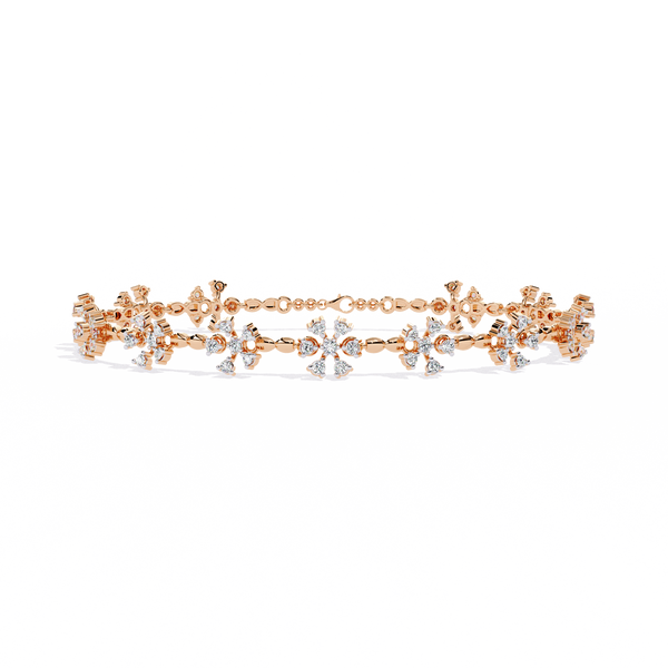 Scattered Bloom Diamond Chain Bracelet