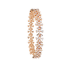 Rigid Petal Cluster Diamond Link Bracelet