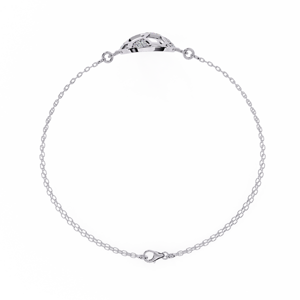 Diamond Soccer Ball Triple-Chain Bracelet