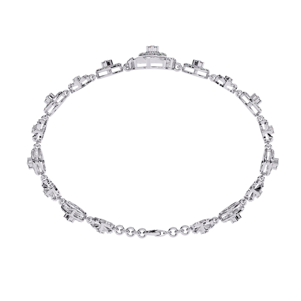 Twin Triangle Geometric Open Bangle