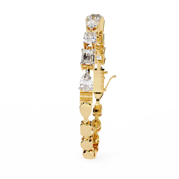 Exceptional Multi-Shape Diamond Tennis Bracelet