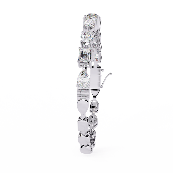 Exceptional Multi-Shape Diamond Tennis Bracelet