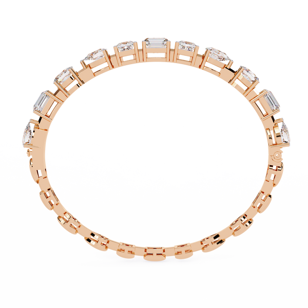 Exceptional Multi-Shape Diamond Tennis Bracelet