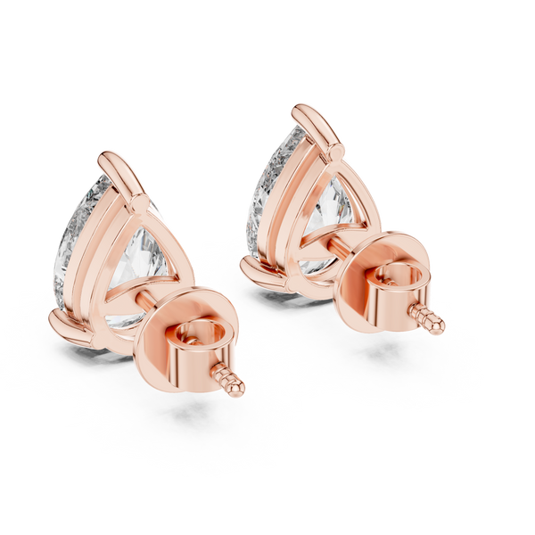 Pear Brilliant Diamond Solitaire Studs