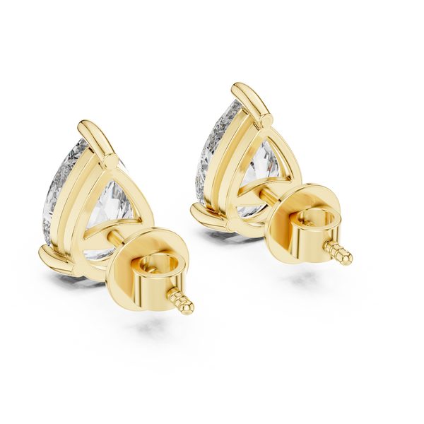 Pear Brilliant Diamond Solitaire Studs