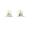 Modern Trillion Cut Diamond Studs