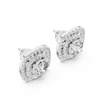 Imperial Double Halo Cushion Studs