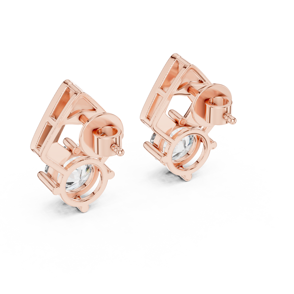 Architectural Emerald Cut Diamond Solitaires