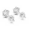 Geometric Cage Round Brilliant Studs