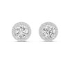 Hexagonal Halo Round Diamond Studs