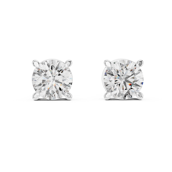 Captivating Round Halo Diamond Studs